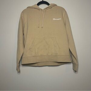 Champion Crewneck Hoodie in Tan